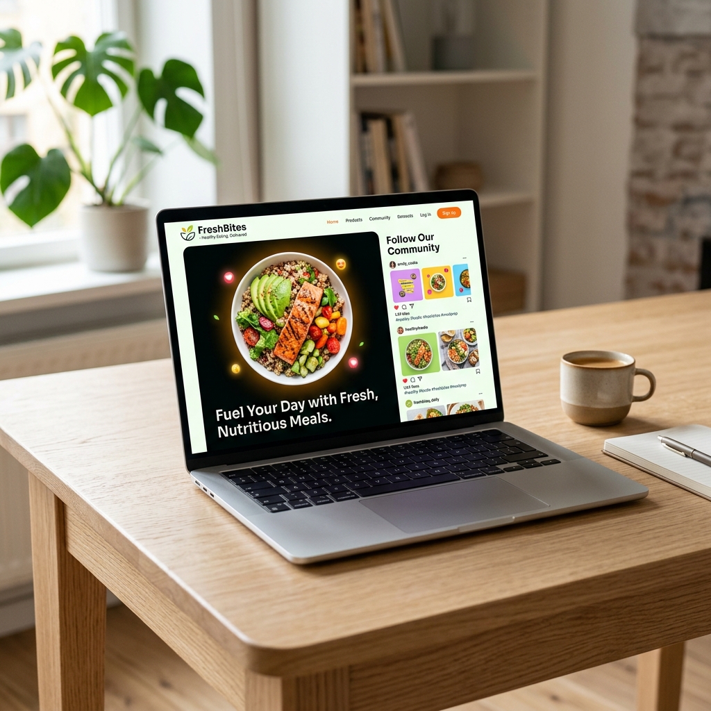 FreshBites Social Growth Mockup