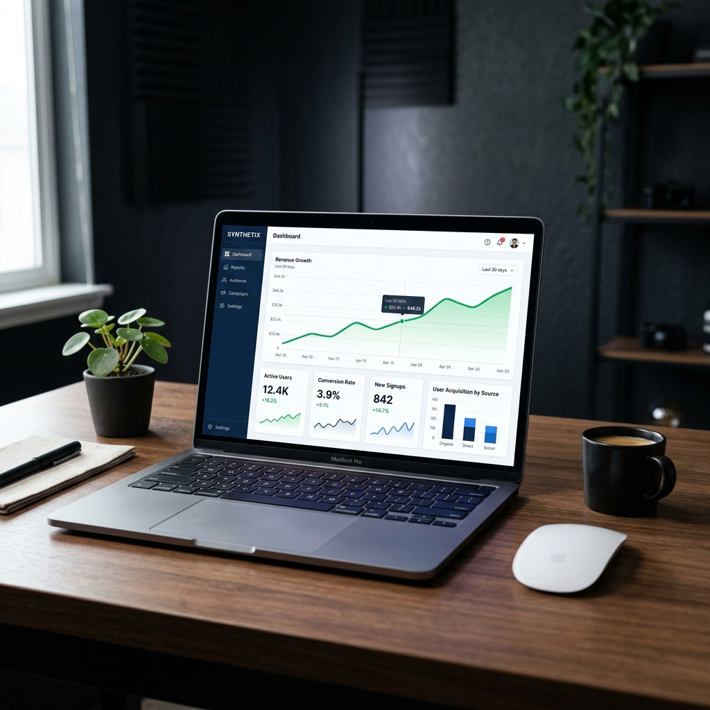Analytics and growth dashboard mockups