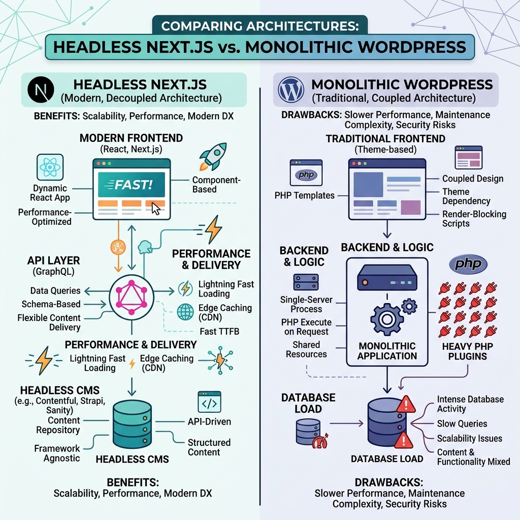 Next.js vs WordPress for Enterprise Tech Stacks